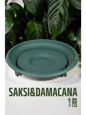 Svoria Store Tekerlekli Saksı Altığı 37 cm Yeşil 721052
