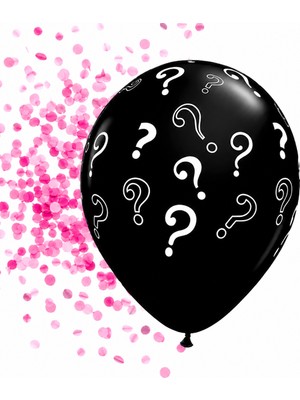 Borapack Konfetili Cinsiyet Latex Balon Kız