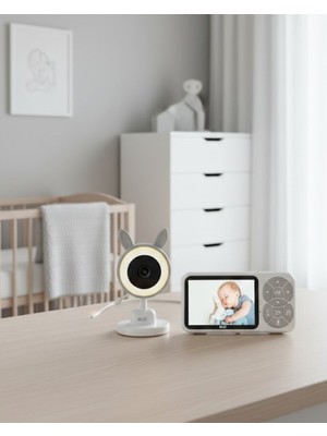 YF Tekstil Ambalaj Karşılıklı Sesli Bebek Kamerası 4x Zoom Sıcaklık Sensörlü - YFTA164929-6764
