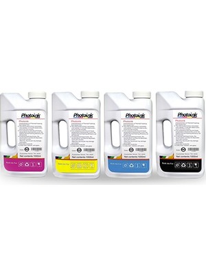 Photoink Renkli Mürekkep Seti 4x1000 ml Claria ve L3156 Serisi Yazıcılar İçin Uyumlu