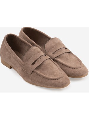 Shoemark Kampy Vizon  Suni Süet  Deri Kadın  Makosen