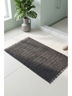 Aflora Antrasit %100 Pamuk Ayak Havlusu - 60X130 cm