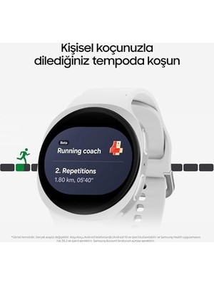 YF Tekstil Ambalaj Galaxy Watch8 Koyu Gri, Bluetooth, 44MM Akıllı Saat (Türkiye Garantili)