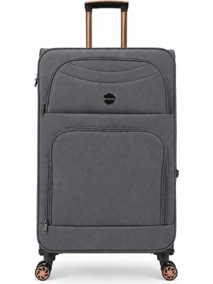 Fossil Unisex Kumaş Büyük Boy Ultra Hafif Şifreli Körüklü Kendi Etrafında Dönebilen Valiz 010-01