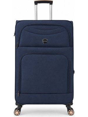 Fossil Unisex Kumaş Büyük Boy Ultra Hafif Şifreli Körüklü Kendi Etrafında Dönebilen Valiz 010-01