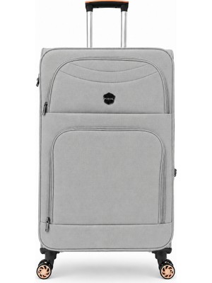 Fossil Unisex Kumaş Büyük Boy Ultra Hafif Şifreli Körüklü Kendi Etrafında Dönebilen Valiz 010-01