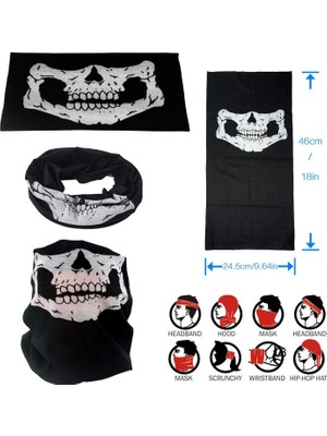 Motorcu Boyunluk Baf Buff Bandana - 25X48 cm Model 7