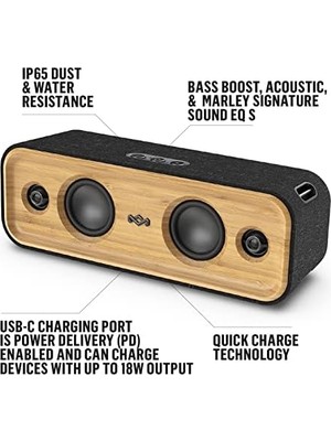 YF Tekstil Ambalaj Get Together 2 Taşınabilir Bluetooth Hoparlör, Sürdürülebilir Malzemelerden Üretilmiştir, 20 Saat Çalışma Süresi, Mikrofon, 40 W Yüksek Sesli Dış Mekan Hoparlörü