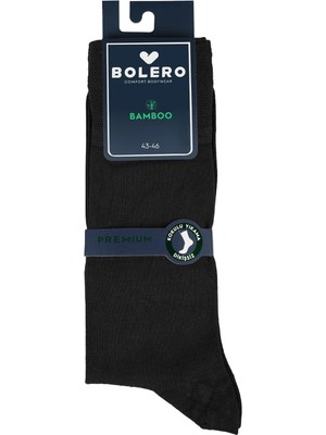 Bolero Erkek Premium Dikişsiz Kokulu Yazlık Bambu Çorap Siyah