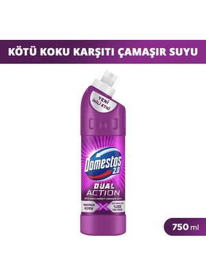 Domestos Dual Action Kötü Koku Karşıtı Çamaşır Suyu 750 ml