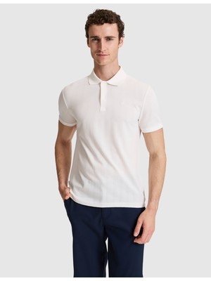 Pierre Cardin Erkek Ekru Slim Fit Düğmeli Polo Yaka Tişört 50321192-VR019