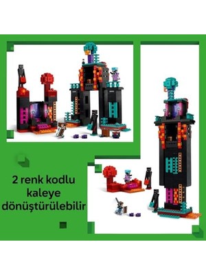 YF Tekstil Ambalaj Minecraft Enderman Kulesi 21279 - Video Oyunu Seven 9 Yaş ve Üzeri Çocuklar Için Minecraft Temalı Kule Içeren Yaratıcı Oyuncak Yapım Seti, Doğum Günü Hediyesi (867 Parça)