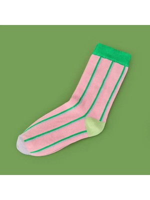 Matmel Soft Çizgili Çorap - Pembe