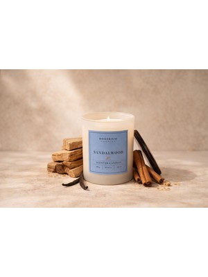 Homerium Sandalwood Soy Wax Candle 160 gr Bej