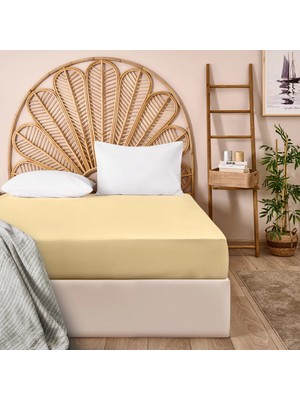 Matmel Soft King Size Lastikli Çarşaf - Açık Bej - 180X200 cm