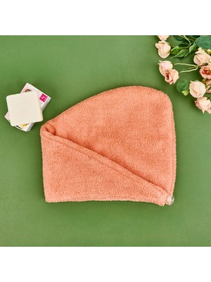 Nuvomon Mikrofiber Saç Havlusu - Somon - 57X27 cm
