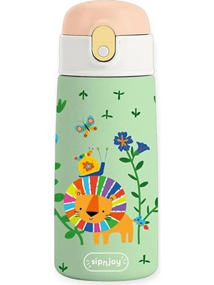 SipnJoy - Sipsquad Çocuk Su Termosu | 480 ml - Lively Roar (3 Adet)