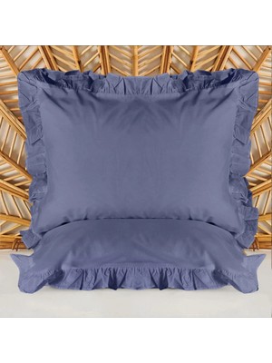 Matmel Soft Basic Fırfırlı 2'li Yastık Kılıfı - Lacivert - 50X70 cm