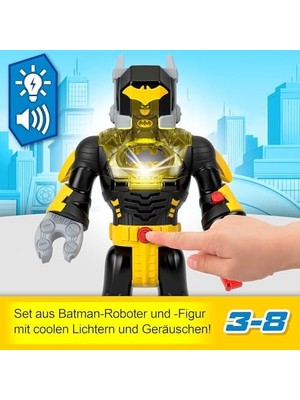 YF Tekstil Ambalaj Imaginext Dc Super ™ ™ Insider ve Exo Kostümü Imaginext Dc Super Insider ve Exo Kostümü, Işıklı ve Sesli Siyah Robot, 6 Parça HYG31