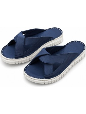 Patron Shoes Hakiki Deri Ortopedik Taban Kadın Terlik – Günlük Konforlu Hafif Kaymaz Taban Anatomik Terlik