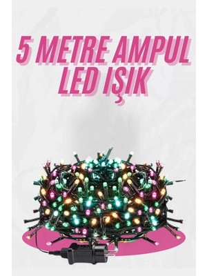 5 Metre Ampul LED Işık Renkli Rgb Çok Renkli LED Aydınlatma