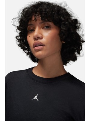 Nike Jordan Diamond Jumpan Women’s Loose Fit Top T-Shirt Kadın Bol Kalıp File Detaylı Tişört Siyah