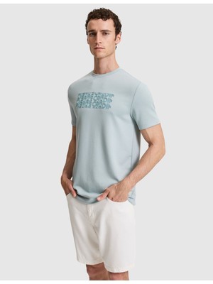 Pierre Cardin Erkek Koyu Mint Regular Fit Bisiklet Yaka Tişört 50321063-VR152