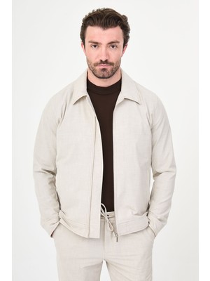 MCR Düz Slim Fit Gömlek Yaka Fermuarlı Erkek Mont Pantolon