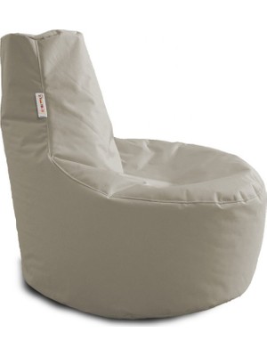 Earmut Lina L Model Ergonomik Armut Koltuk Bej Polyester 80 cm Sırt Yüksekliği İç ve Dış Mekan Kullanımı