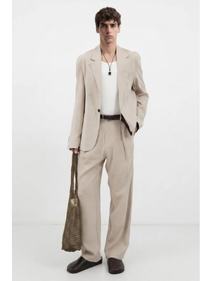 Antioch Taş Modal Karışımlı Relaxed Blazer Ceket