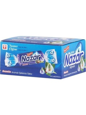 NAZAR Damla Aromalı Sakız 150 gr 100'lü Şekersiz Damla Sakızı Lezzetiyle Ferahlatıcı