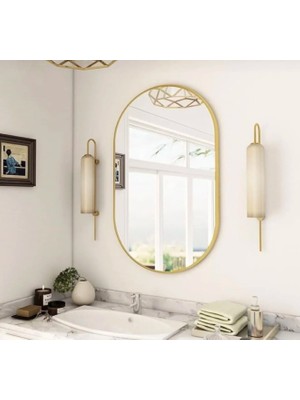 Cg Home Model Alfa, Dekoratif Ayna, Duvar Aynası, Konsol Aynası, Elips Ayna, Salon Aynası