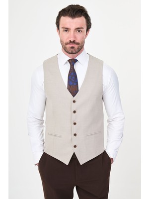 MCR Düz Slim Fit Klasik Erkek Yelek