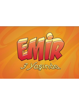 Reysa Tasarım 3D Yazılı Doğum Günü Afişi - 50X70 cm
