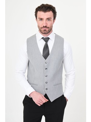 MCR Düz Slim Fit Klasik Erkek Yelek