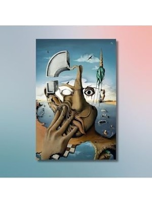 YF Tekstil Ambalaj Tekli Dikey Kanvas Poliklinik Tablosu Salvador Dali Silüet, 40 x 60