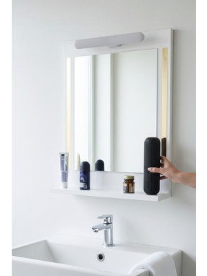 Moemi Banyo Aynası Makyaj Aynası Lambalı Işıklı Ayna Raflı Ayna Salon Aynası Dresuar Ayna