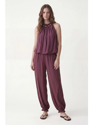 Antioch Bordo 100% Lyocell Bluz Pantolon Takım