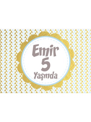 Reysa Tasarım Gold Desenli Doğum Günü Afişi - 50X70 cm