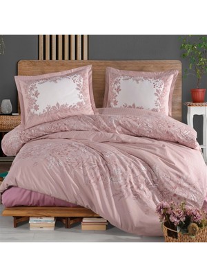Clasy Ranforce %100 Pamuk Nevresim Takımı Tek Kişilik Serel V1 Pembe