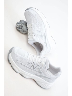 Zerenyus DRKSTP-182 Premium Fileli Ortopedik Taban Beyaz Kadın Sneaker