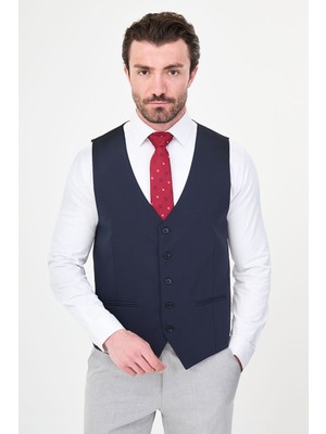 MCR Düz Slim Fit Klasik Erkek Yelek