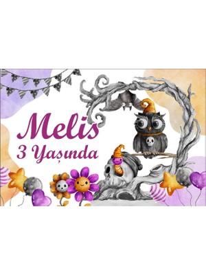 Reysa Tasarım Hallowen Temalı Doğum Günü Afişi - 70X100 cm