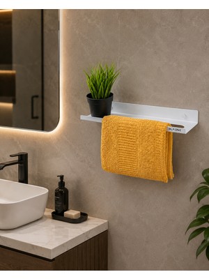 Blaene Mat Beyaz 304 Paslanmaz Çelik Raflı Havluluk Organizer - BTH-008