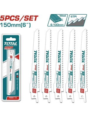 Total 5 Li  Tilki Kuyruğu Testere Ahşap Kesme Bıçağı