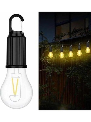 Techugo Şarjlı Dekoratif Kamp Lambası Askılı Ampul LED Işık Type-C Girişli