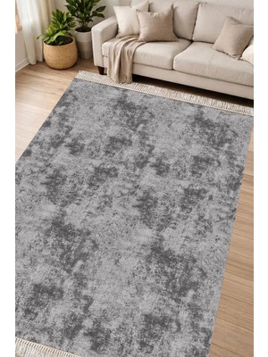 Alanur Home Dijital Baskılı Dikdörtgen Salon Halısı | Kaymaz Yıkanabilir | Deri Taban Saçaklı | Vintage | 2092M