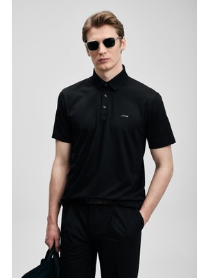 Lufian Erkek Hudson Smart Polo T-Shirt 111040234 Siyah