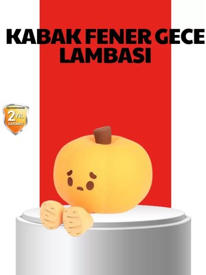 Hace Bazaar Pumpkin LED Night Light Dokunmatik Şarjlı Silikon Gece Lambası