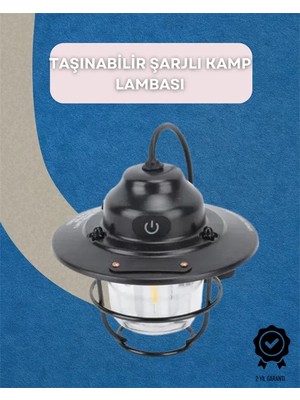 Hace Bazaar Dış Mekan Için Şık LED Fener – 4400MAH Pil, Ipx4 Su Geçirmez, Asılabilir